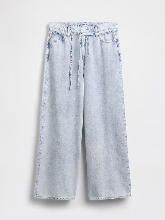 GAP Denim - Gap Mid Rise UltraSoft Baggy Micro Belt Jeans - 26